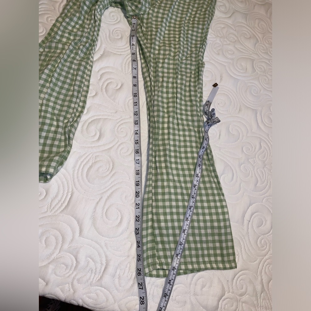 American Eagle Green/White Plaid Linen Set in size XXS - Picture 8 of 15